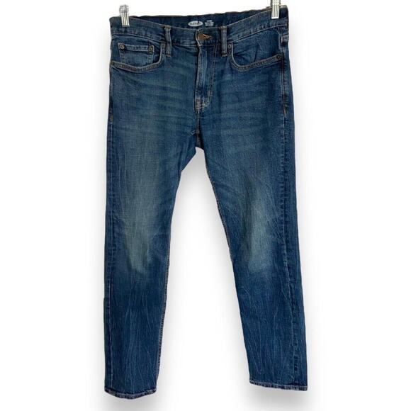 Old Navy Mens Jeans Sz 31x32 Blue Skinny Denim Built In Flex Tough Stretch - Picture 1 of 5